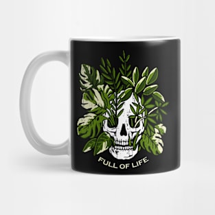 Skull Vintage Art " Full of life " Mug